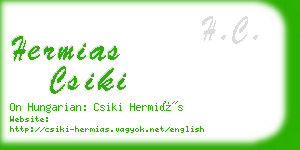 hermias csiki business card